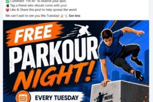 Social Media Marketing Parkour Night Sample